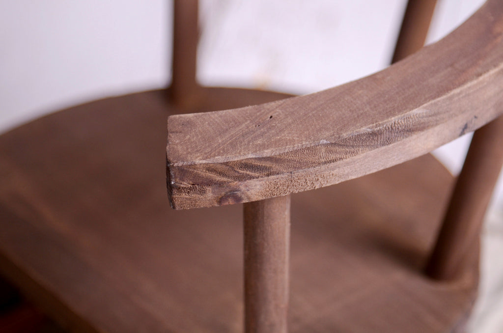 Wooden Orbit Chair - Smooth Spindle - Brown