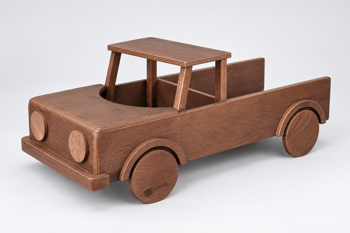 Rustic Pickup Truck - Brown
