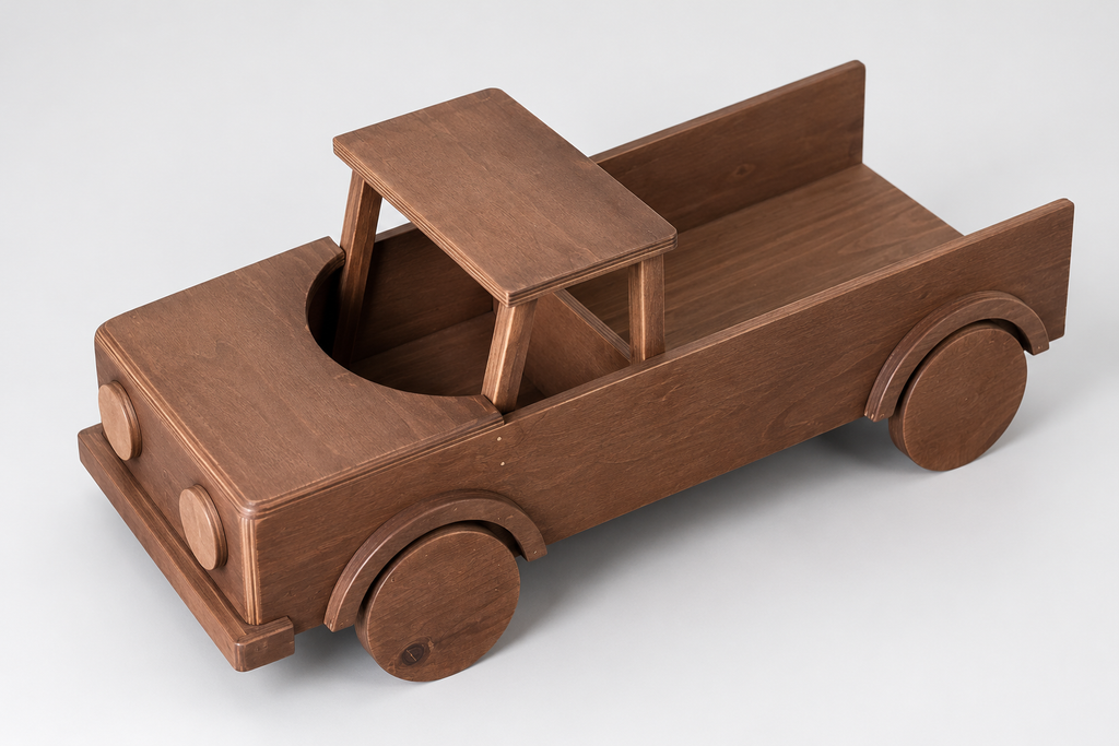 Rustic Pickup Truck - Brown