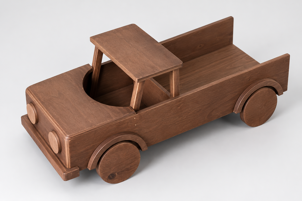 Rustic Pickup Truck - Brown