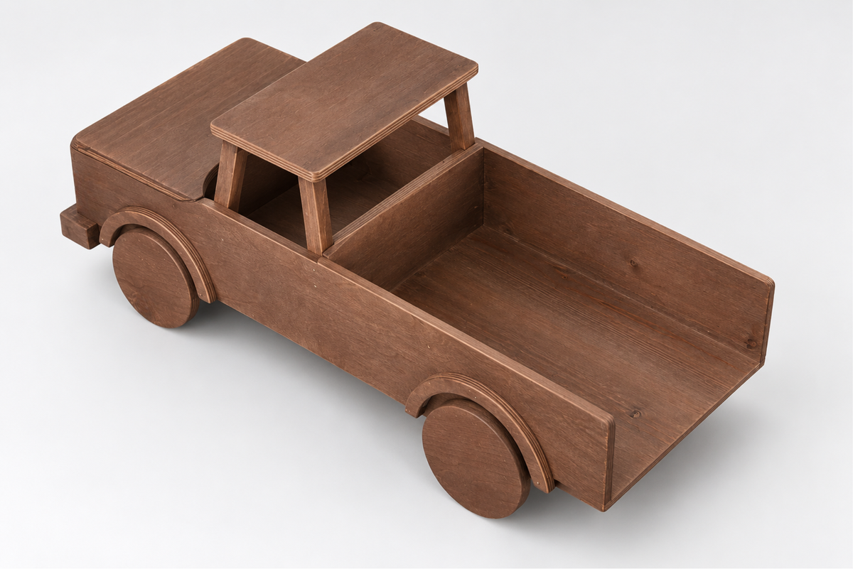 Rustic Pickup Truck - Brown