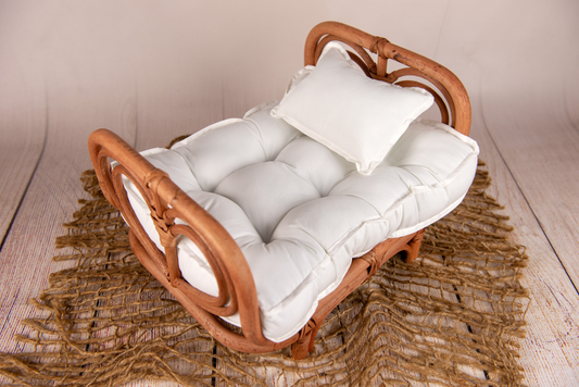 Bundle Rattan Love Nest Bed + Mattress + Pillow
