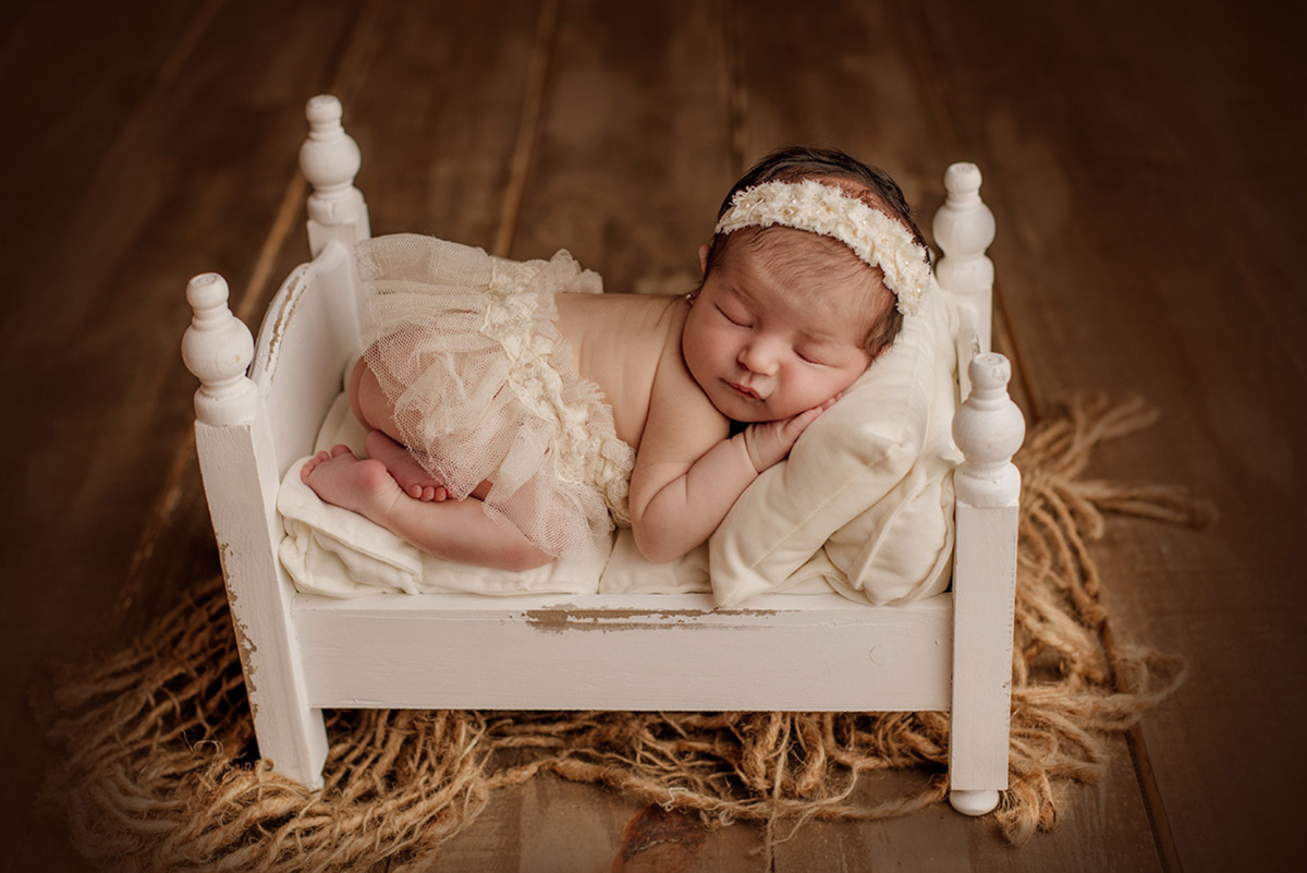 Elysian Rustic Bed - White (AS IS ITEM)