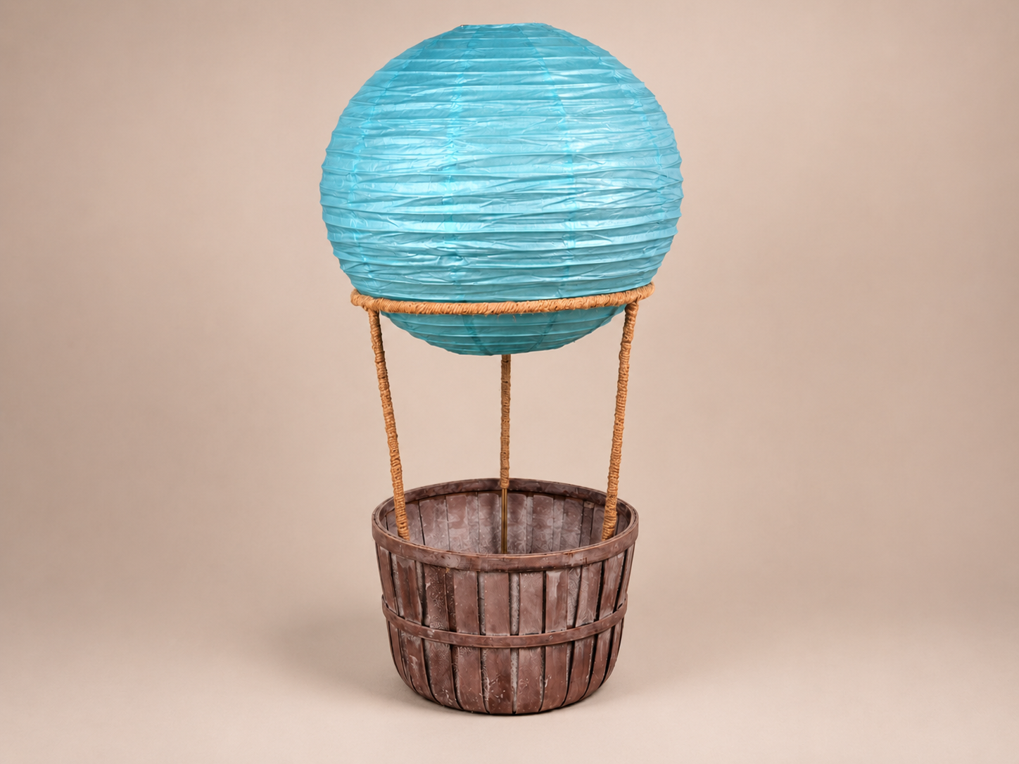Hot Air Balloon Basket AND Light Blue Balloon