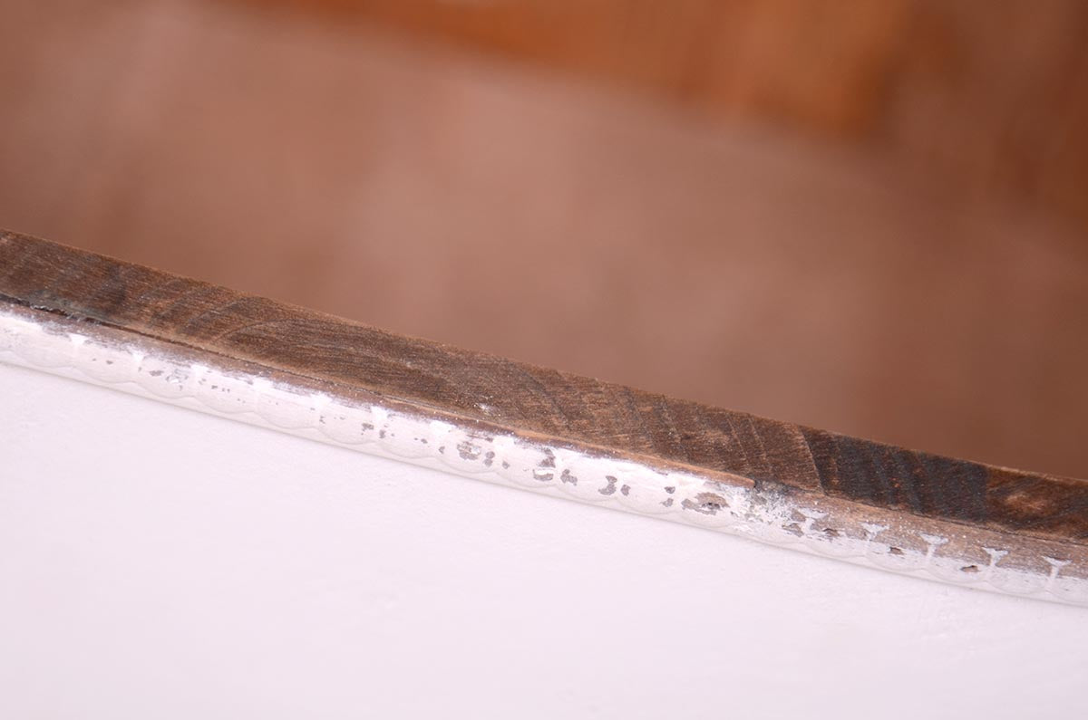 Wood Flatbottom Rustic Bathtub - White
