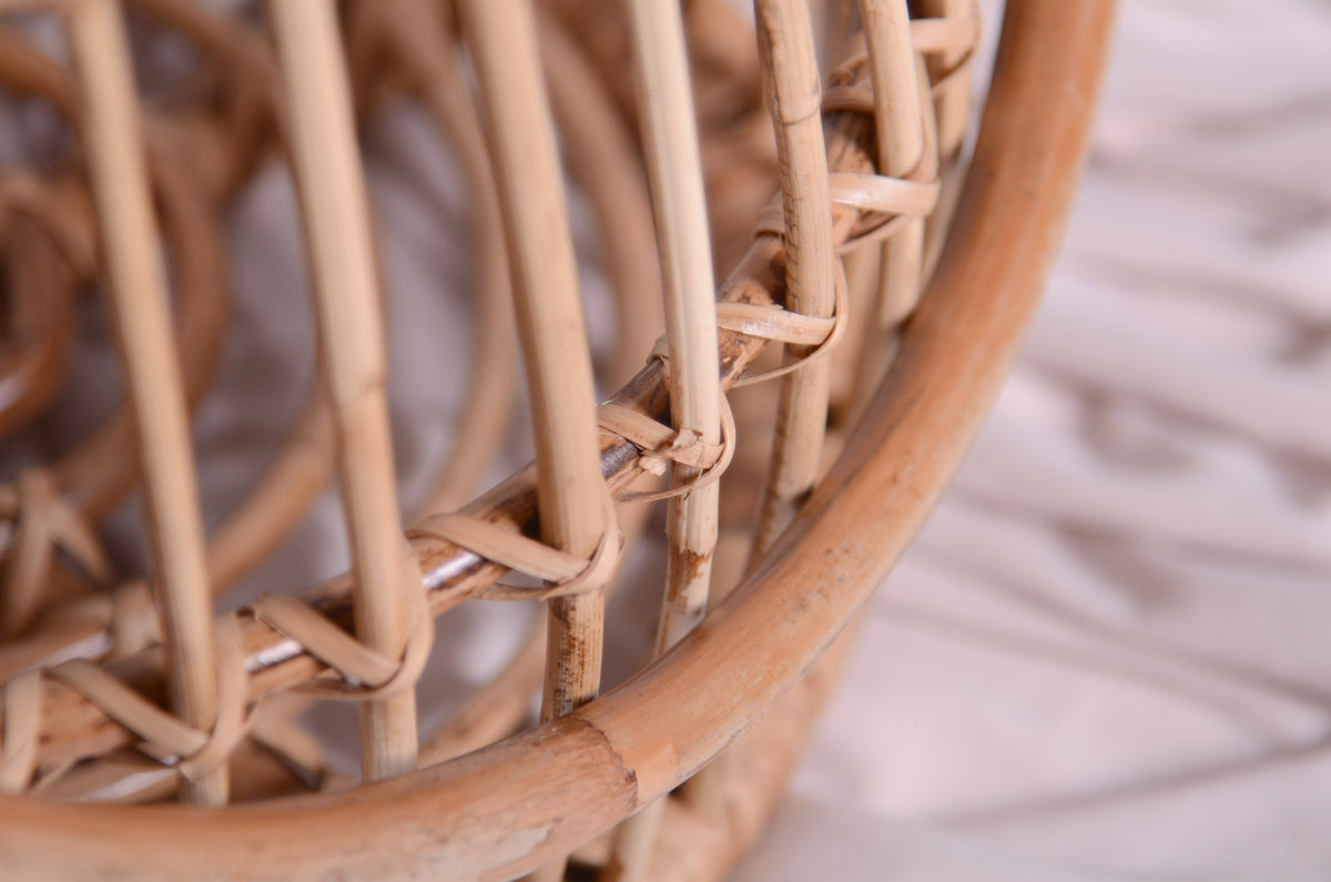 The natural textures and carefully woven rattan strands bring warmth and charm, making this basket an essential prop for dreamy newborn portraits.