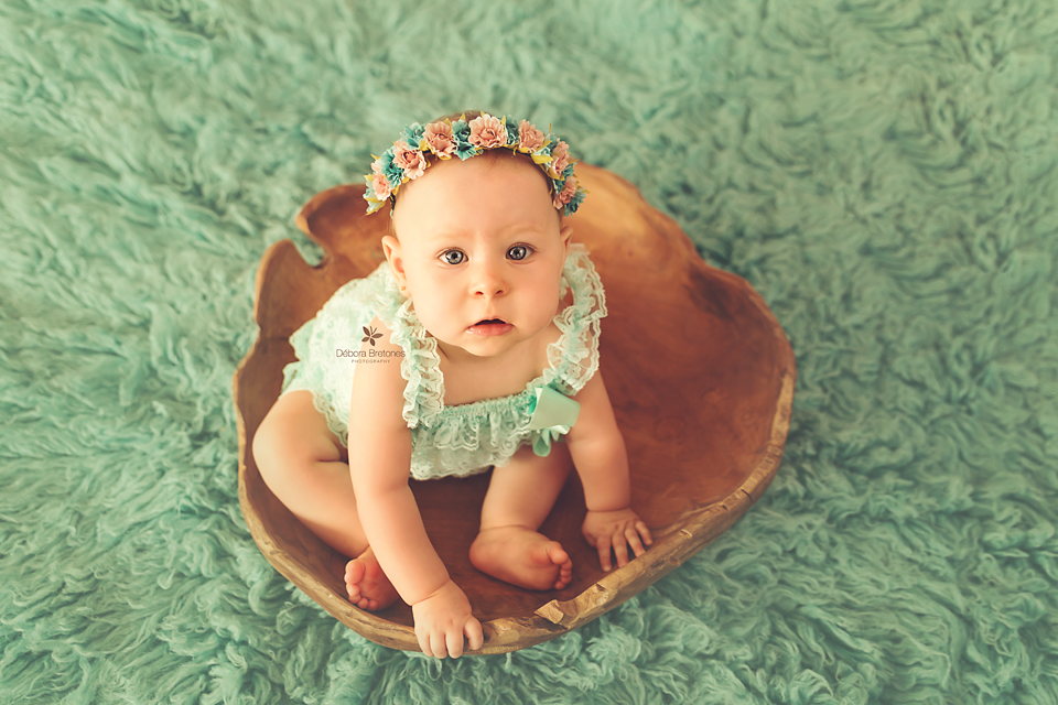 Mongolian Faux Fur - Aqua-Newborn Photography Props