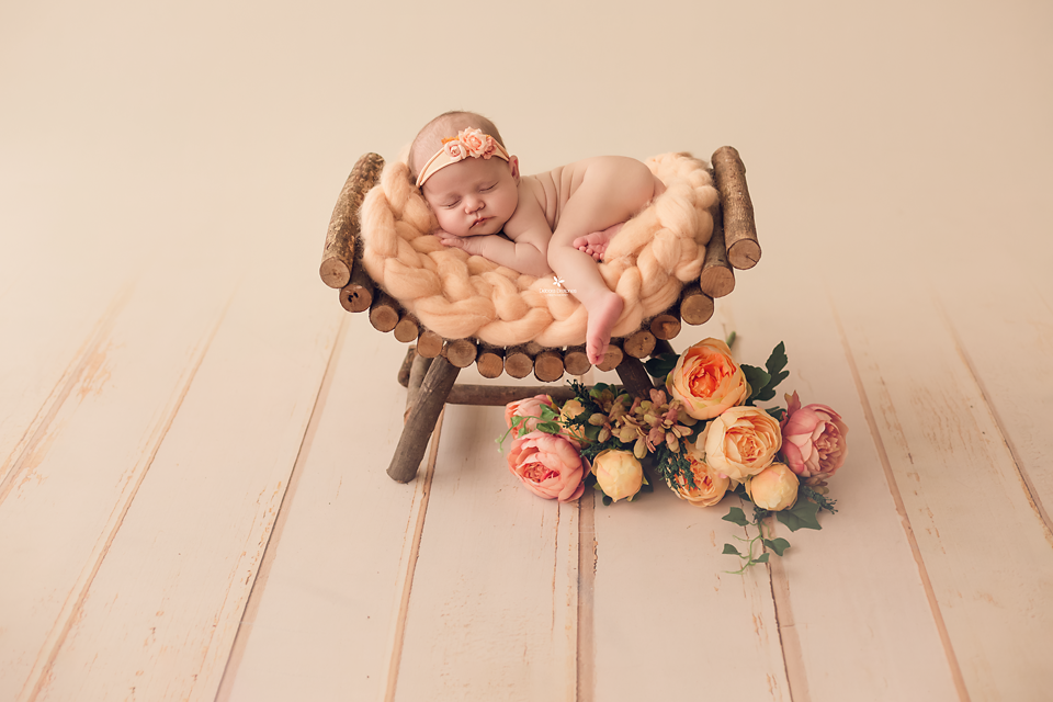 Curved Rustic Bench-Newborn Photography Props