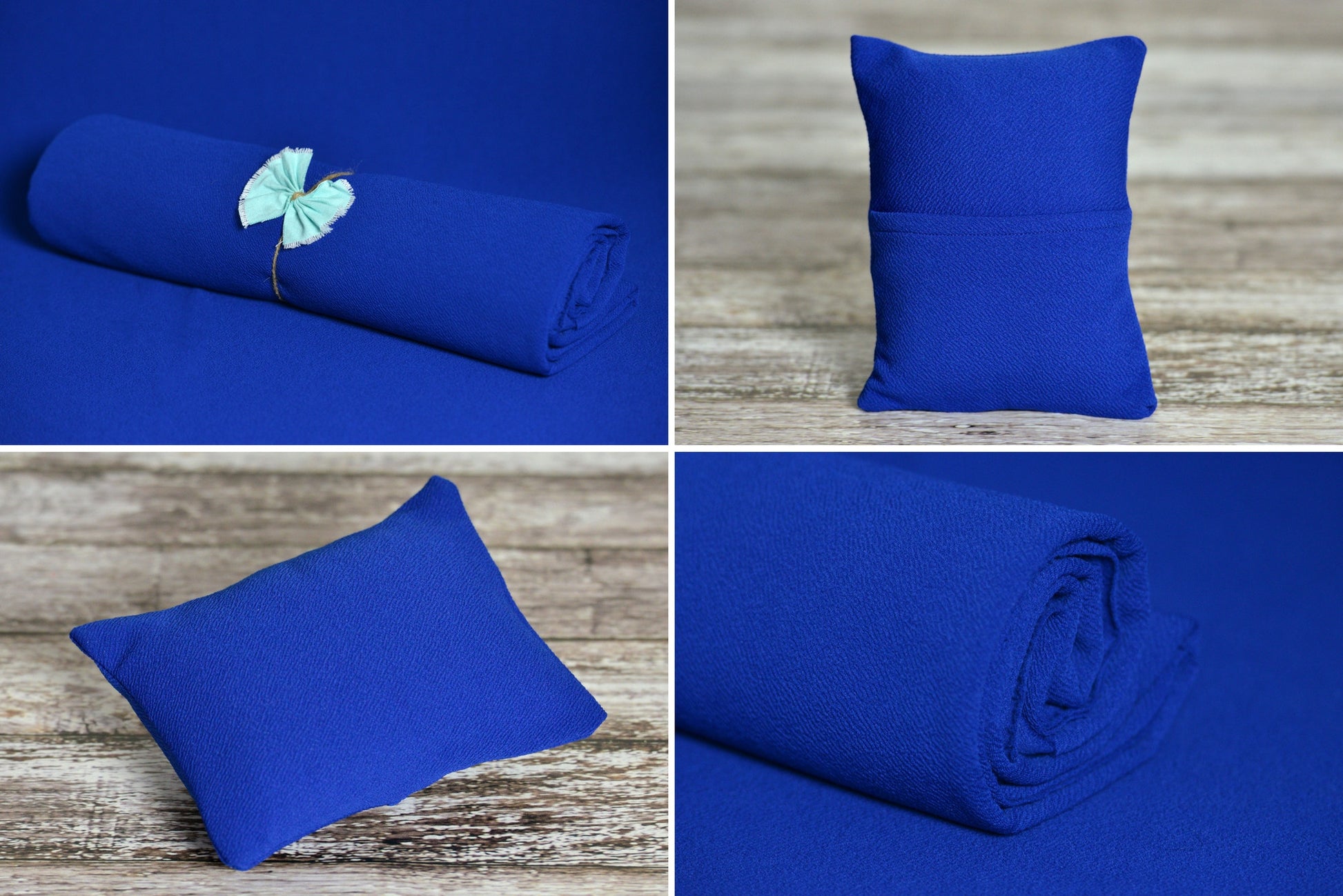 Matching Mini Pillow with Cover AND Bean Bag Fabric - Textured - New Navy-Newborn Photography Props