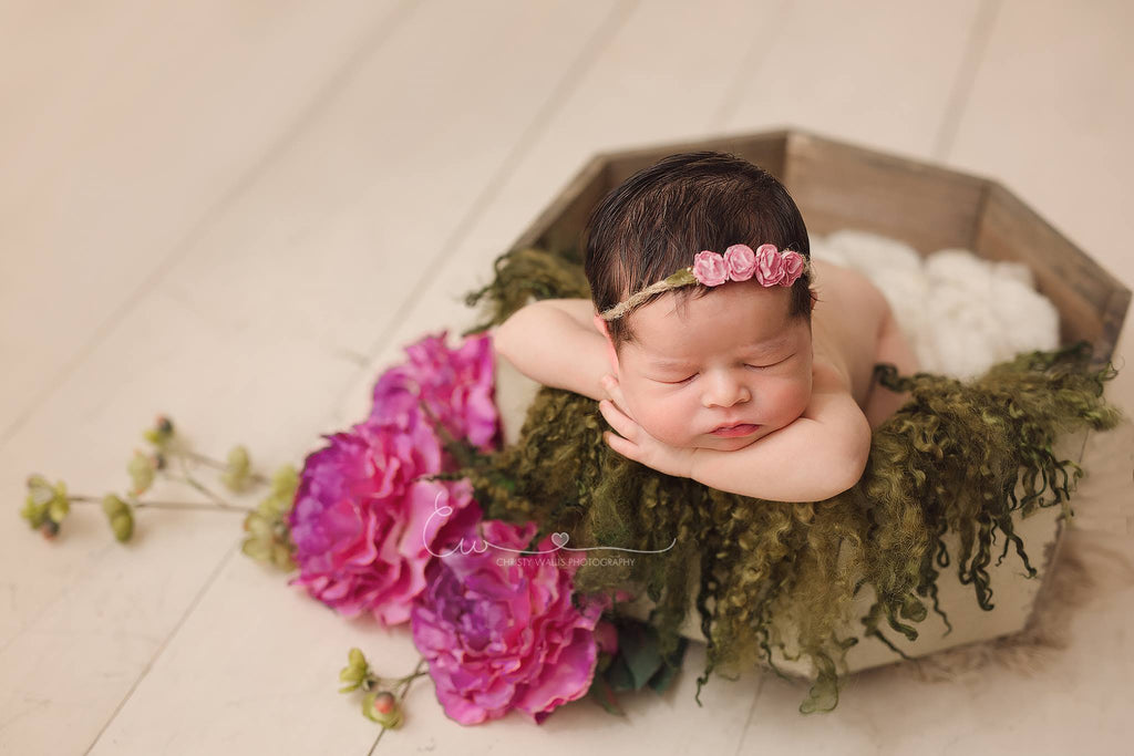 Rustic Bucket - Octogonal - Cream-Newborn Photography Props