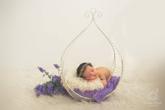 Vintage Bed - Hanging Drop - White-Newborn Photography Props