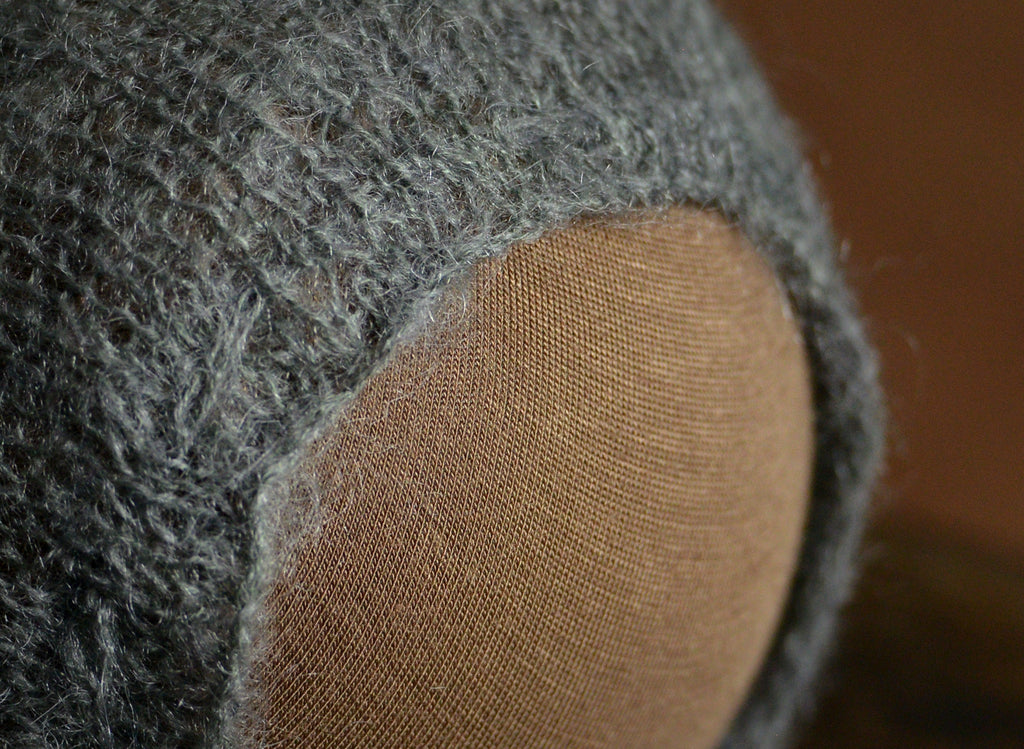 Adjustable Pointy Mohair Bonnet - Gray-Newborn Photography Props
