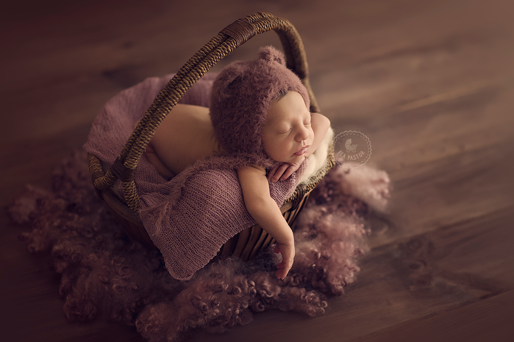 Bear Bonnet - Violet-Newborn Photography Props