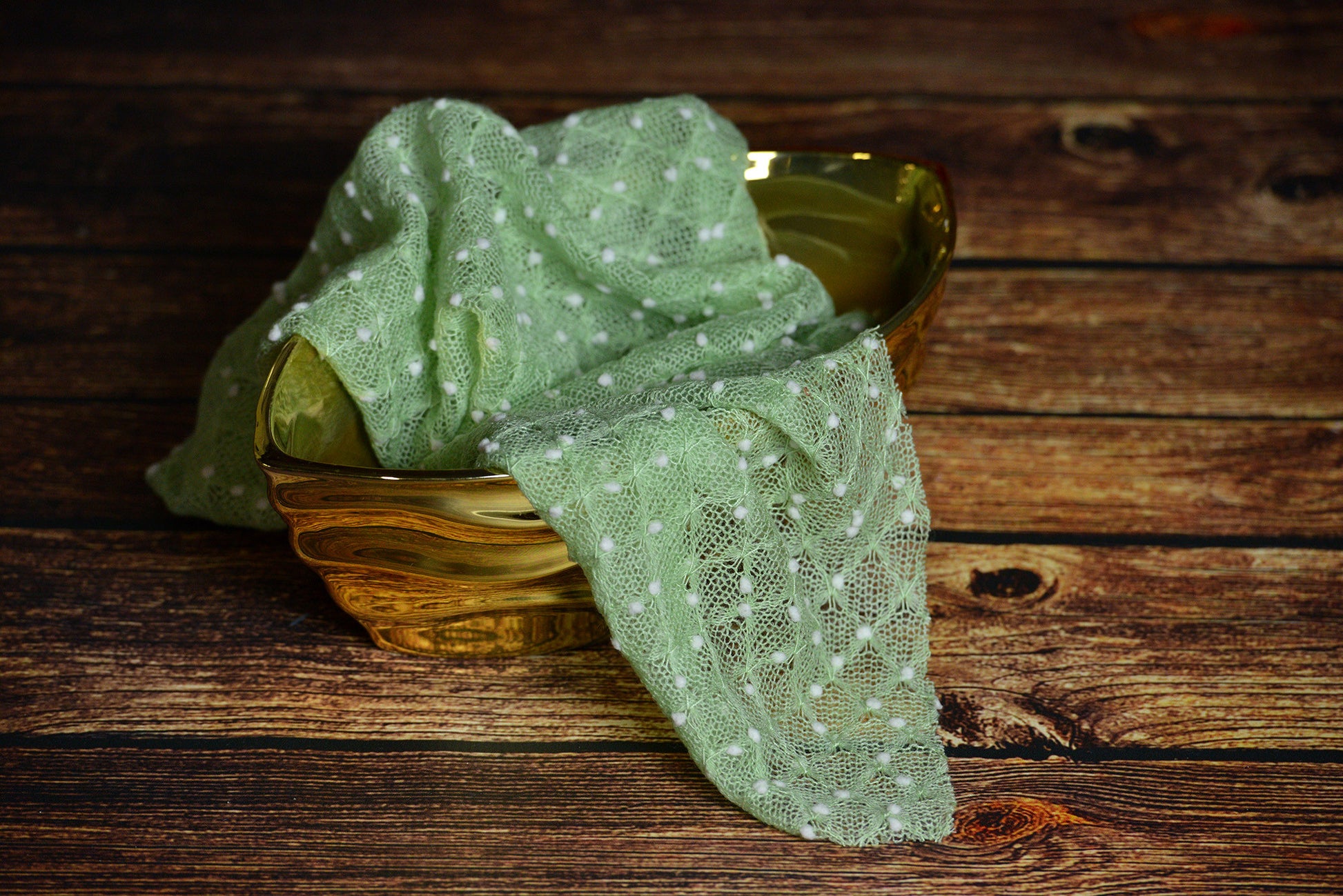 Tasseled Wrap - Green-Newborn Photography Props
