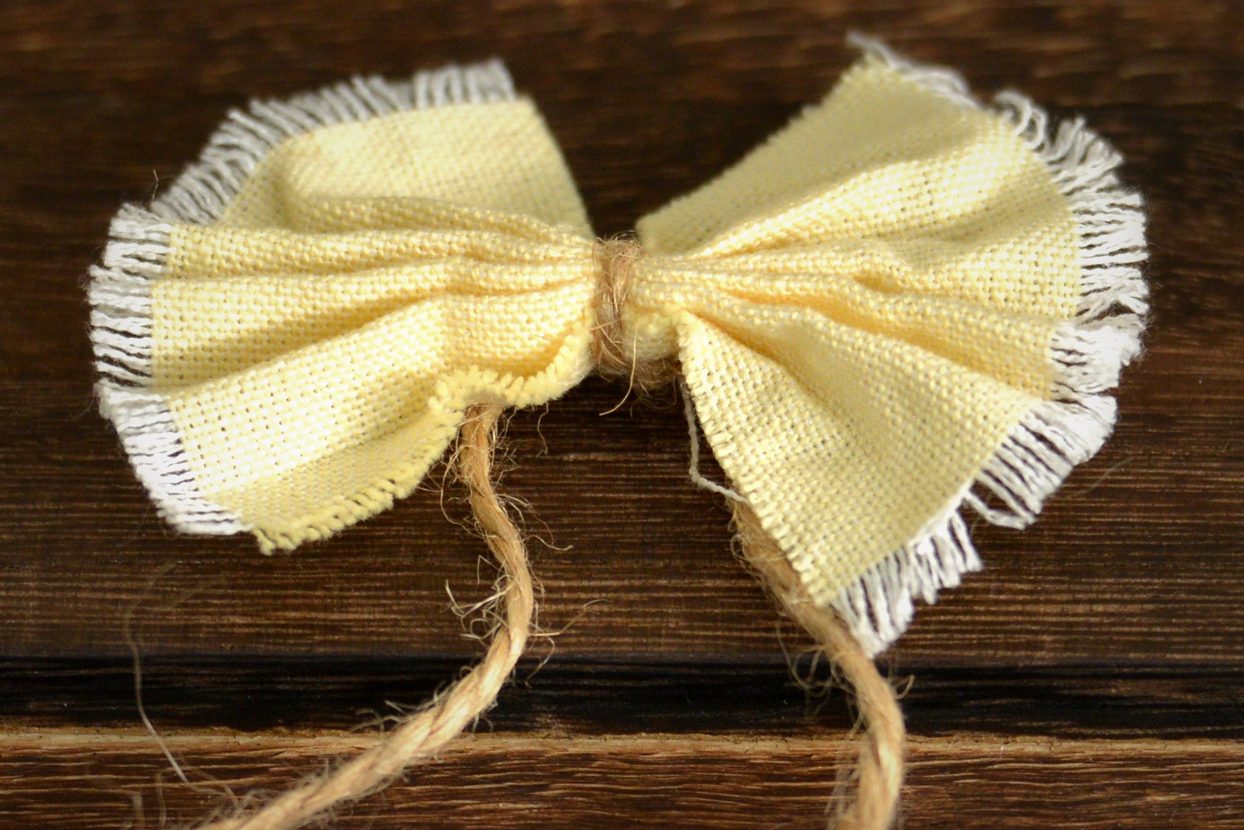 Bow-Tie Headband - Light Yellow-Newborn Photography Props