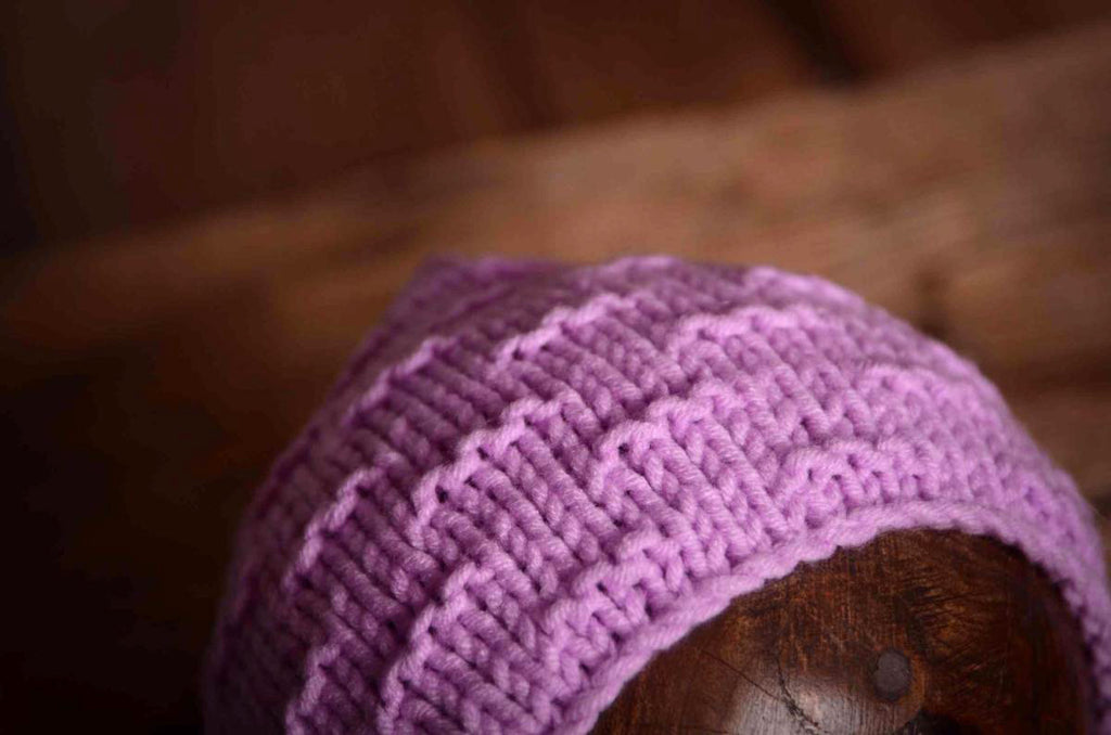 Crochet Bonnet - Lavender-Newborn Photography Props