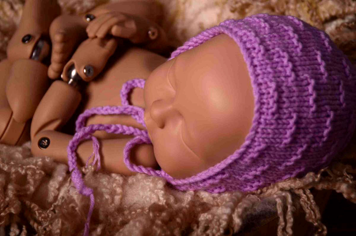 Crochet Bonnet - Lavender-Newborn Photography Props