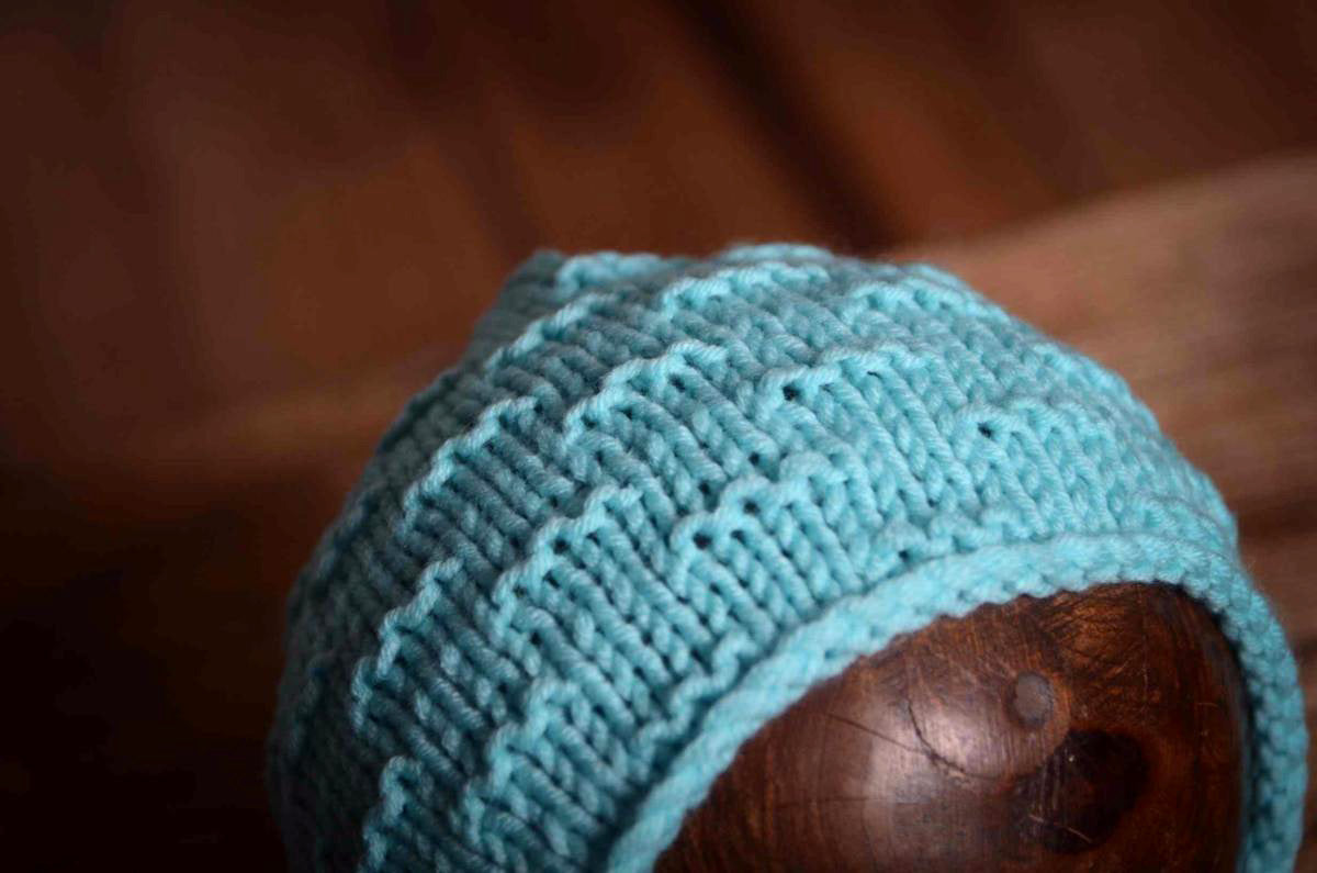 Crochet Bonnet - Ocean-Newborn Photography Props