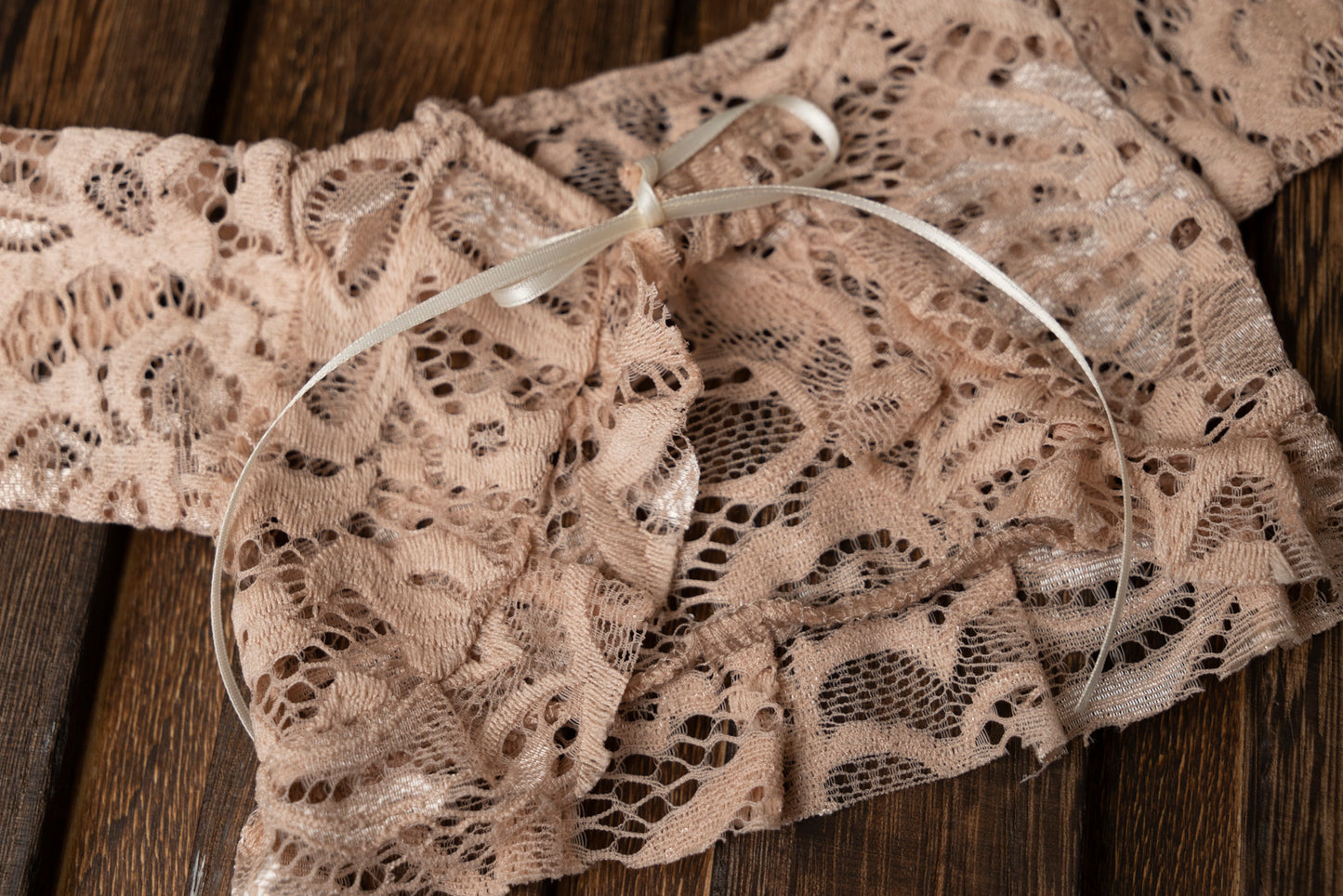 SET Leggings and Blouse - Nude Beige Lace