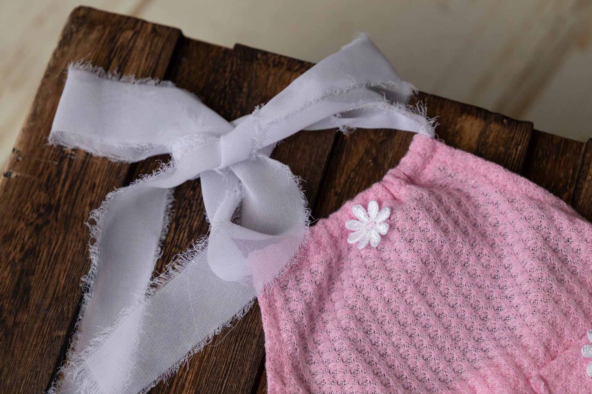 Adjustable Daisy Overall - Perforated - Light Pink