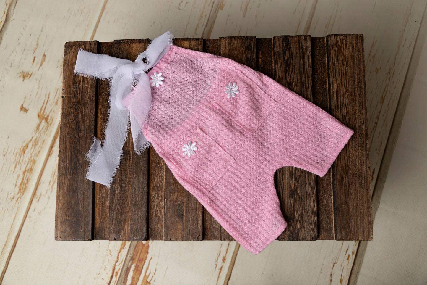 Adjustable Daisy Overall - Perforated - Light Pink