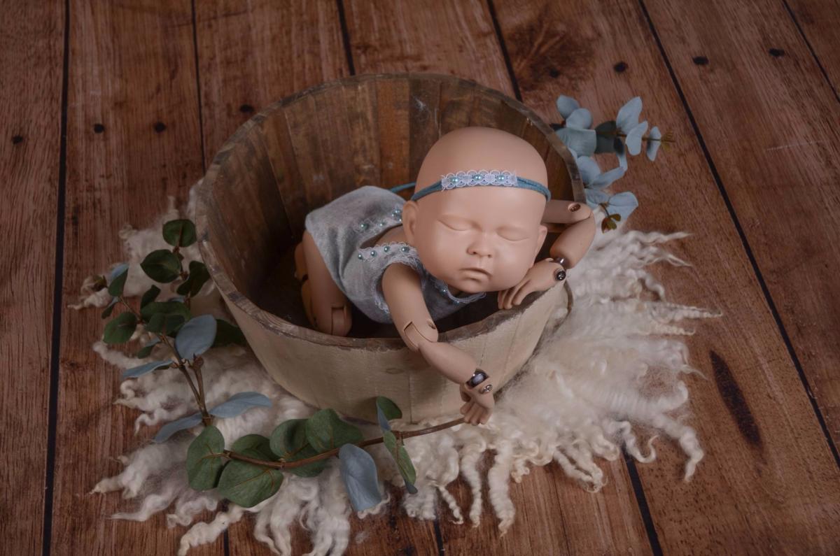 SET Bodysuit and Headband - Aquamarine-Newborn Photography Props