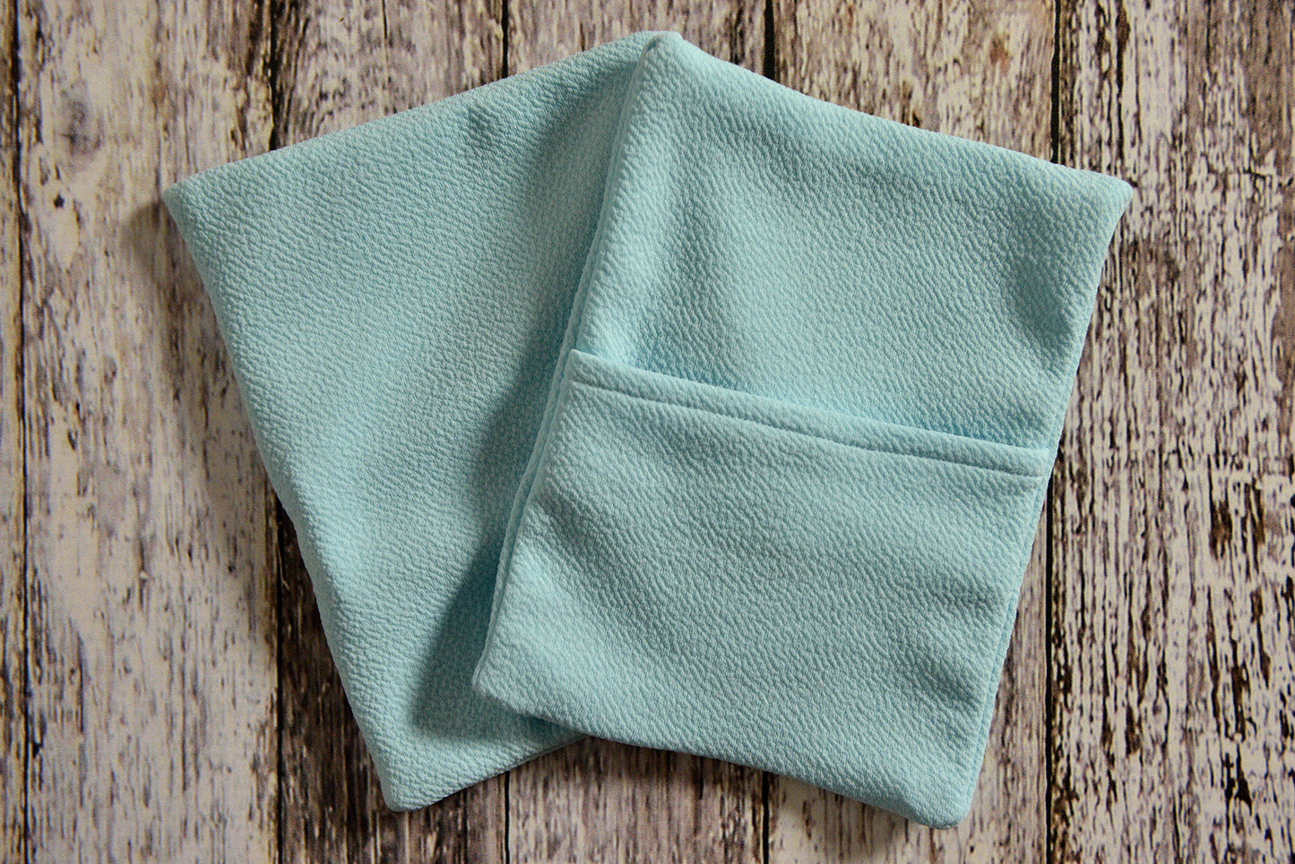 Cover for Mini Pillow - Textured - Light Blue-Newborn Photography Props