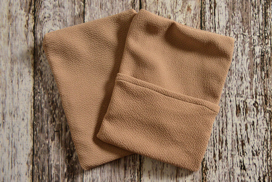 Cover for Mini Pillow - Textured - Khaki-Newborn Photography Props