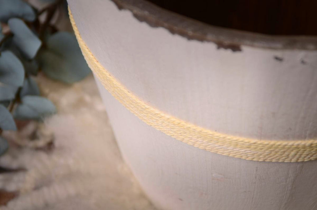 Rustic Bucket - 12in - White-Newborn Photography Props