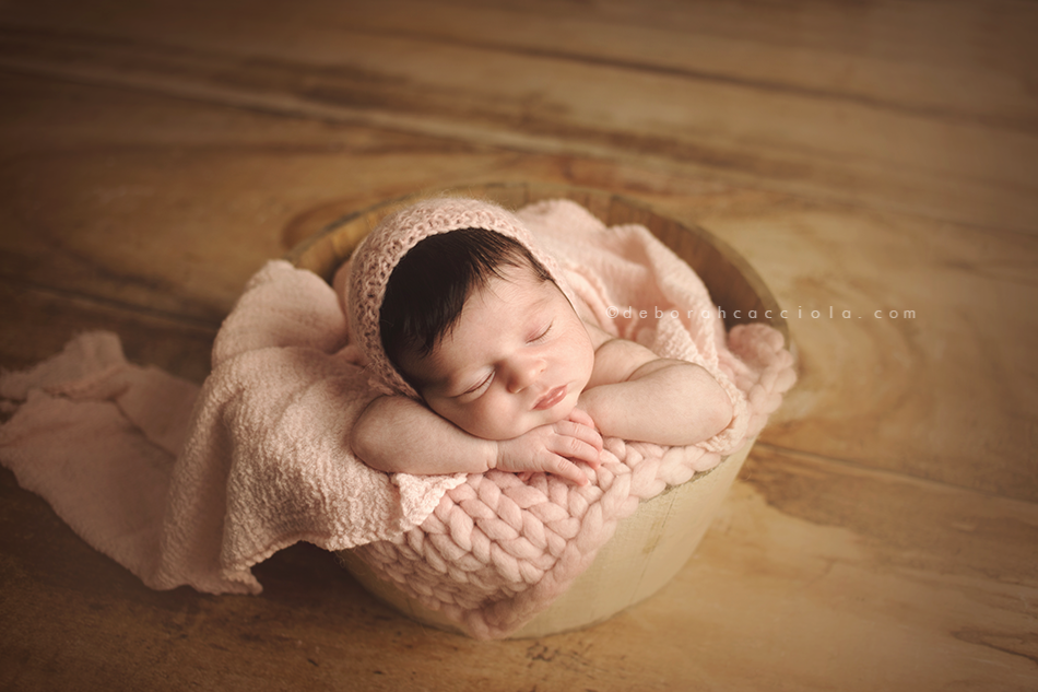 Rustic Bucket - 14in - Cream-Newborn Photography Props
