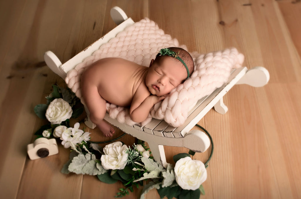 Curved Vintage Bench - Model 4 - White