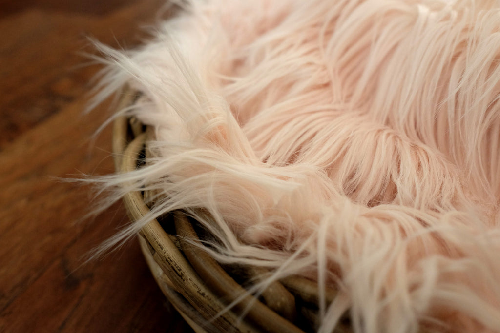 Faux Fur - Peachpuff-Newborn Photography Props