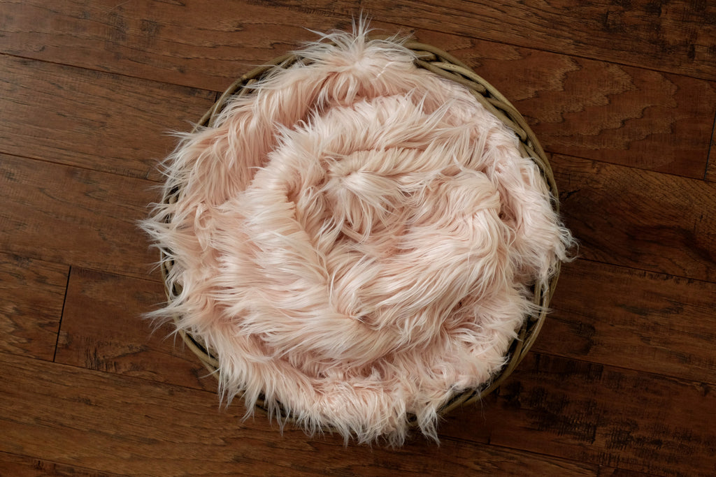 Faux Fur - Peachpuff-Newborn Photography Props