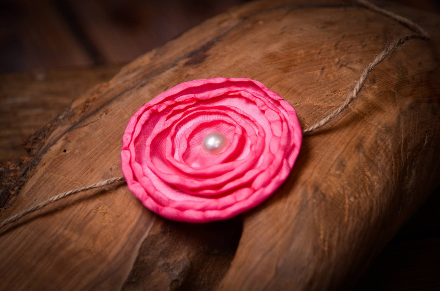 Satin Flower Headband - Rose-Newborn Photography Props