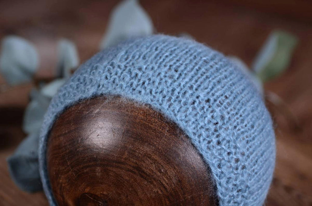 Mohair Bonnet - Smooth - Ocean-Newborn Photography Props