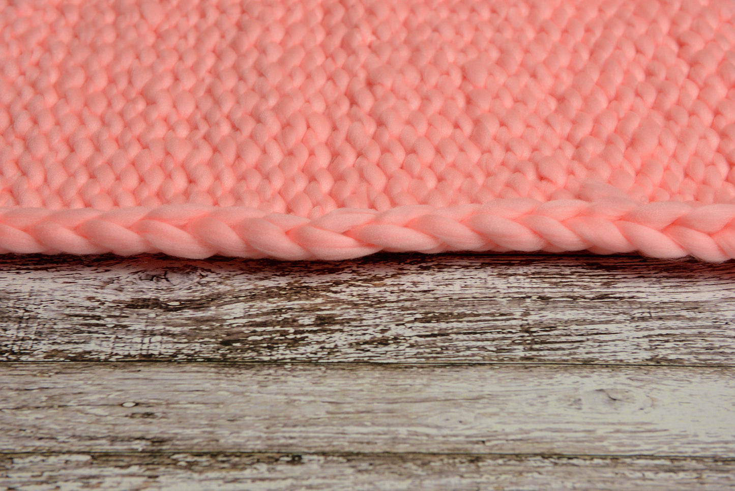 Knitted Thick Yarn Blanket - Pink-Newborn Photography Props
