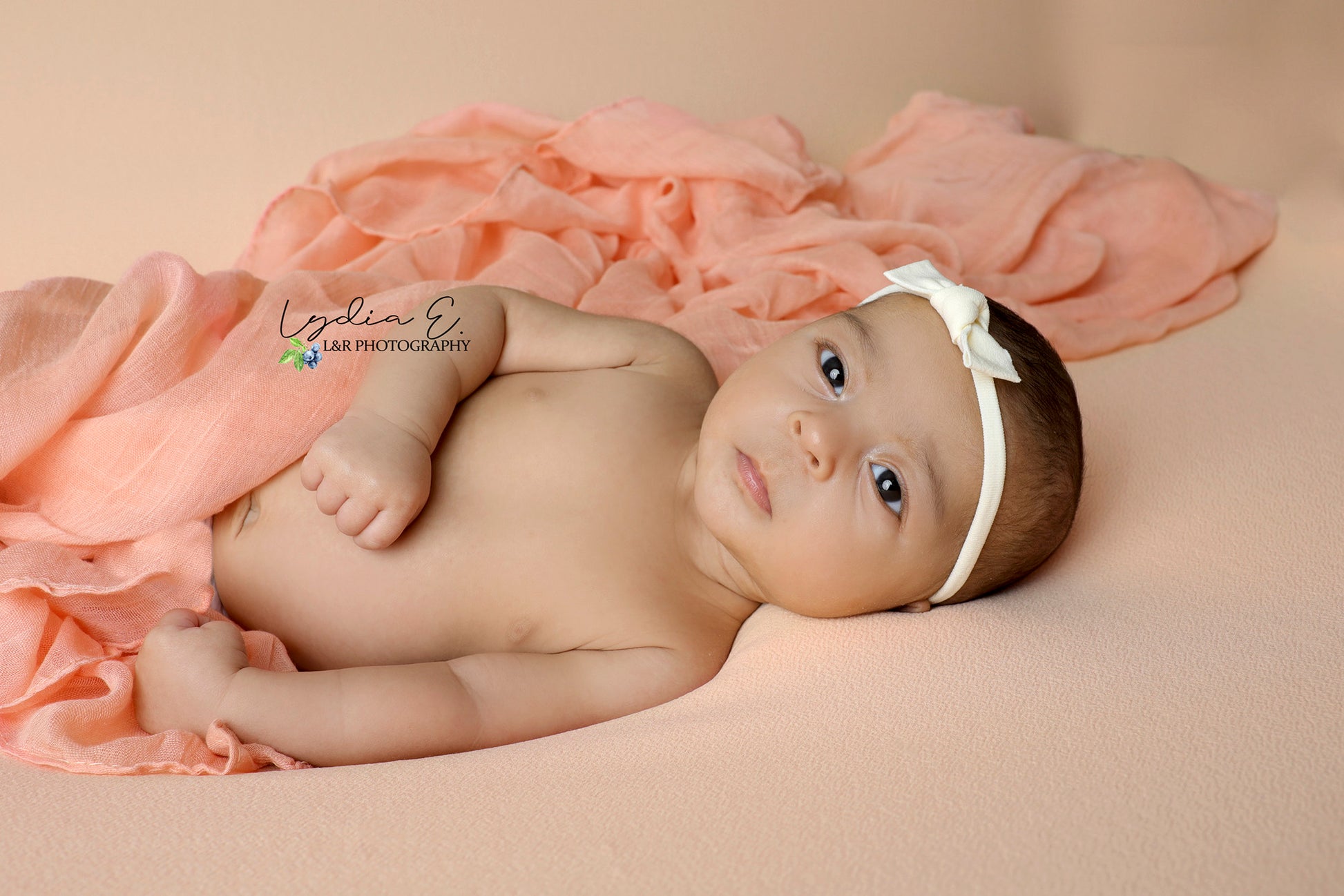 Bean Bag Fabric - Textured - Peach-Newborn Photography Props