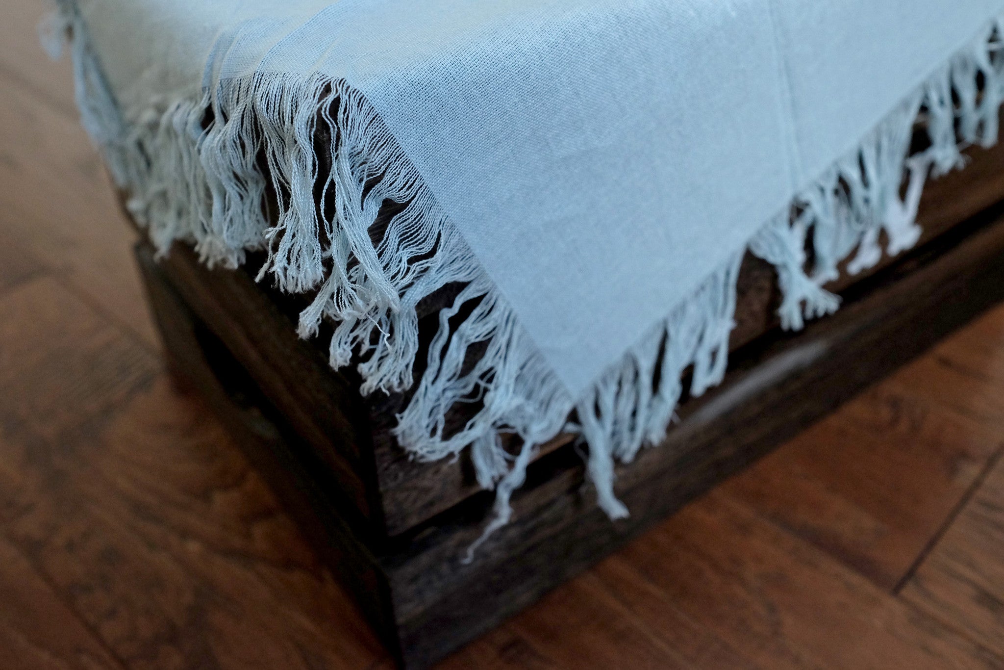 Linen Blanket - Aquamarine-Newborn Photography Props