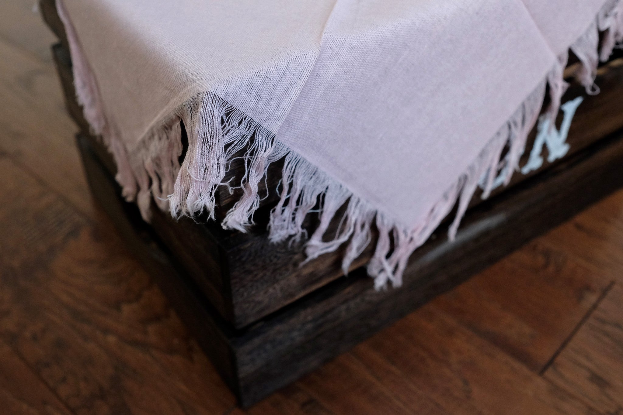 Linen Blanket - Baby Pink-Newborn Photography Props