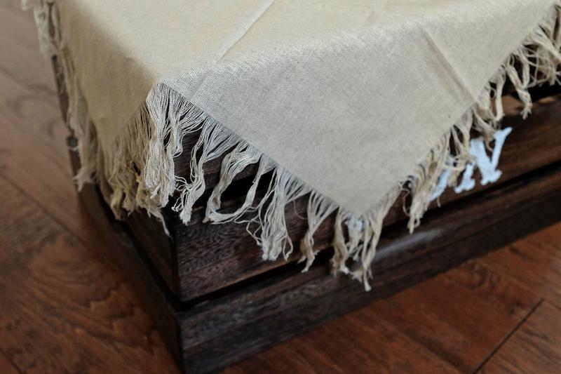 Linen Blanket - Beige-Newborn Photography Props