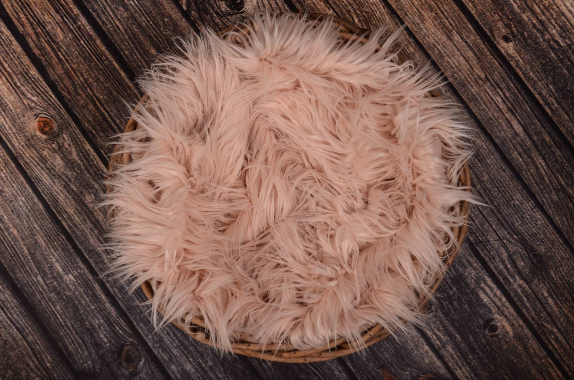 Faux Fur - Baby Pink-Newborn Photography Props