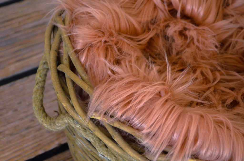 Faux Fur - Salmon-Newborn Photography Props