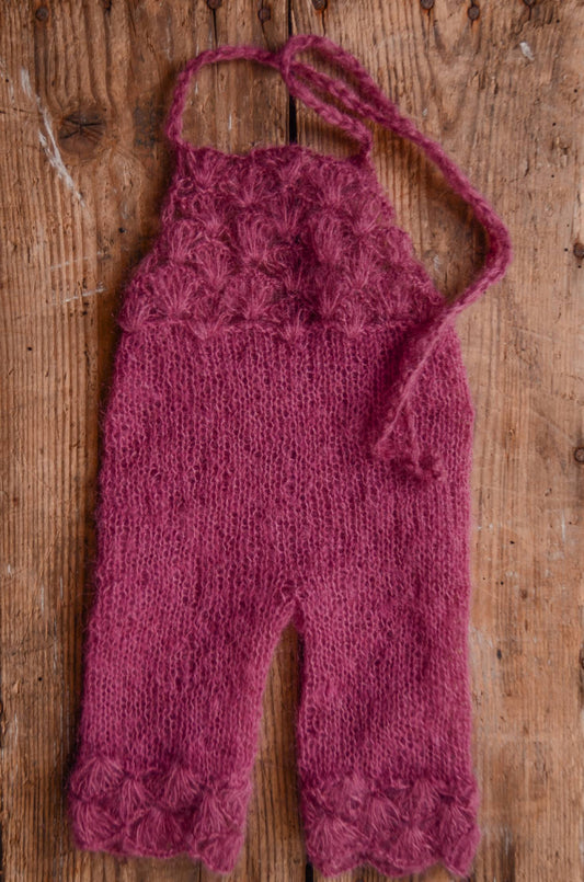 Mohair Overall - Mauve-Newborn Photography Props