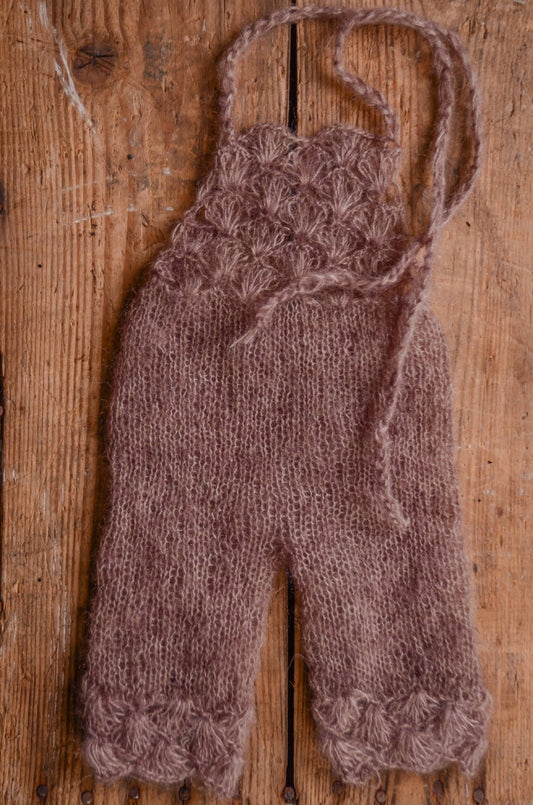 Mohair Overall - Nut-Newborn Photography Props