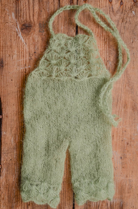 Mohair Overall - Sage-Newborn Photography Props