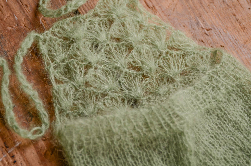 Mohair Overall - Sage-Newborn Photography Props
