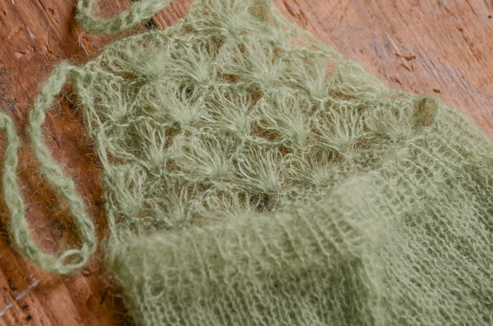 Mohair Overall - Sage-Newborn Photography Props