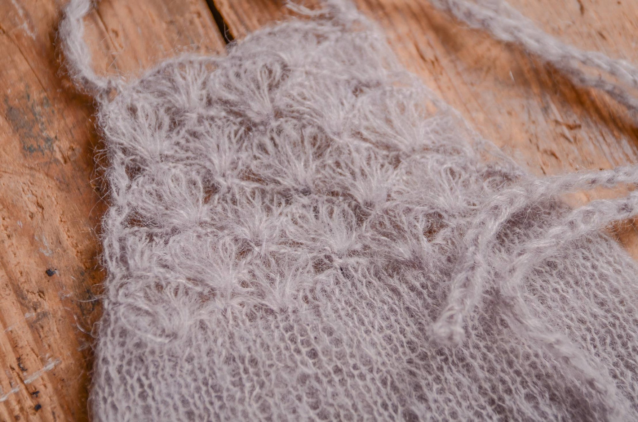 Mohair Overall - Silver-Newborn Photography Props