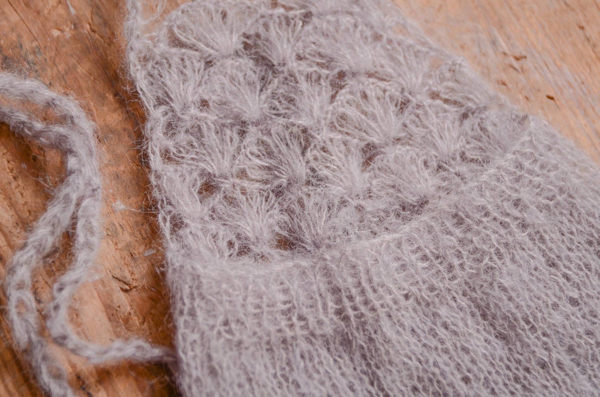 Mohair Overall - Silver-Newborn Photography Props