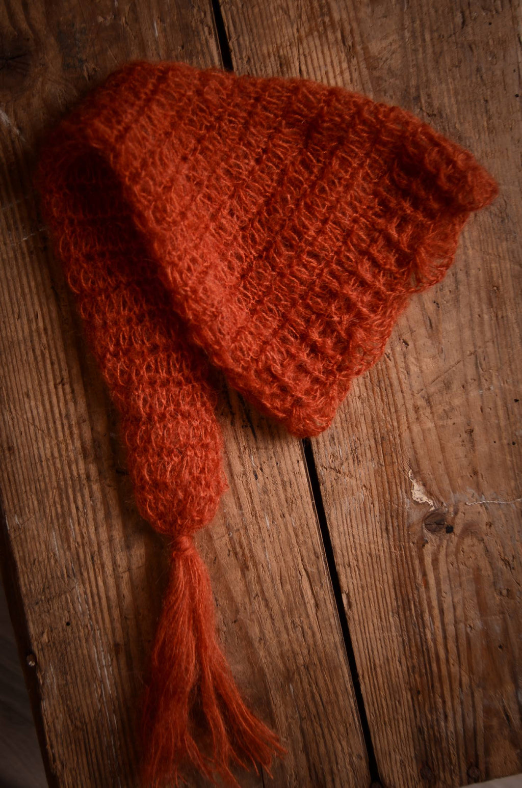 Ornate Mohair Sleeping Hat - Vermeil-Newborn Photography Props